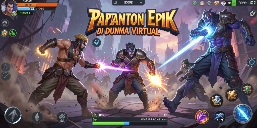 Screenshot utama menampilkan aksi seru gameplay Fighting di ID098.