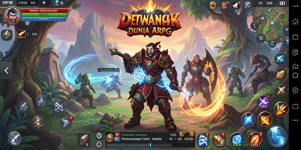 Tampilan seru gameplay ARPG VW108 dalam aksi pertempuran.